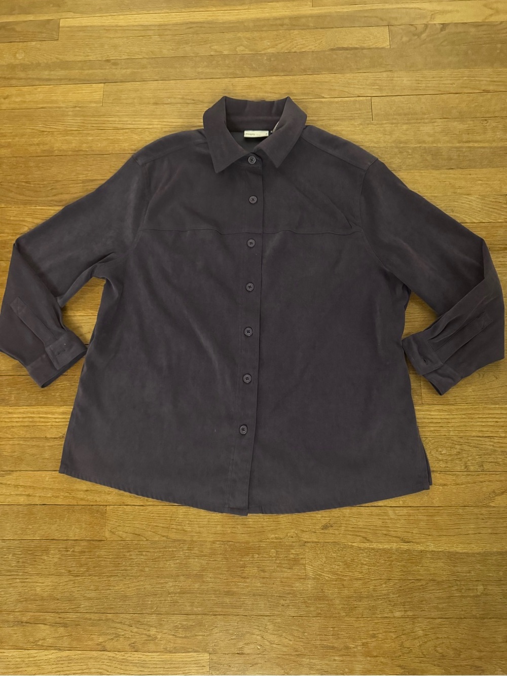 Croft & Barrow Women's Purple Long Sleeve Button-Down Shirt - Size 1X
 b66